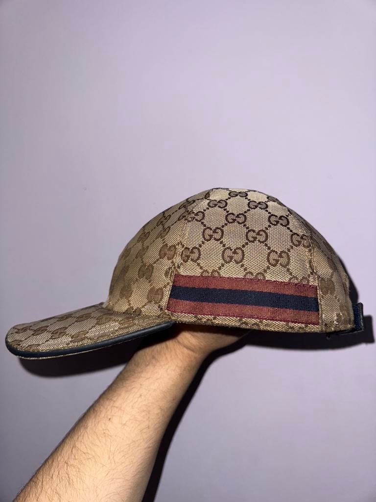 Casquette Gucci bande rare Barca ️, Ophalen, Gedragen, 60 cm (XL, 7½ inch) of meer, Pet