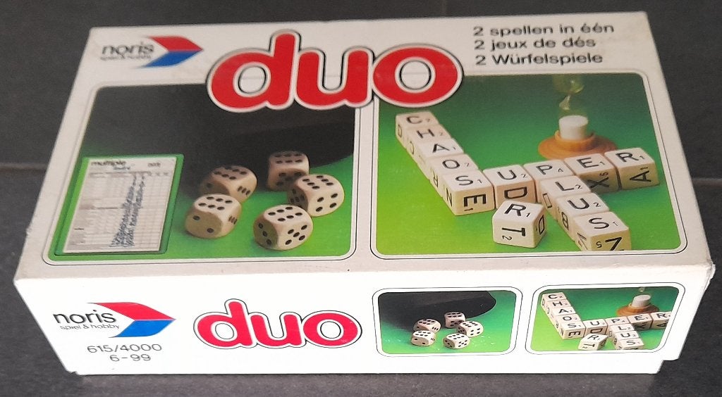 Dubbel Dobbelspel: "DUO", Hobby en Vrije tijd, Gezelschapsspellen | Overige, Ophalen of Verzenden