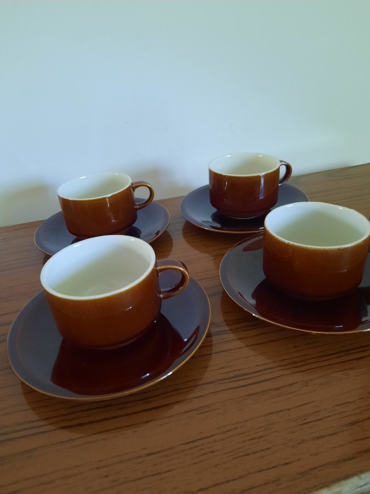 4 koffietassen en ondertasjes Villeroy en Boch, Antiek en Kunst, Ophalen of Verzenden