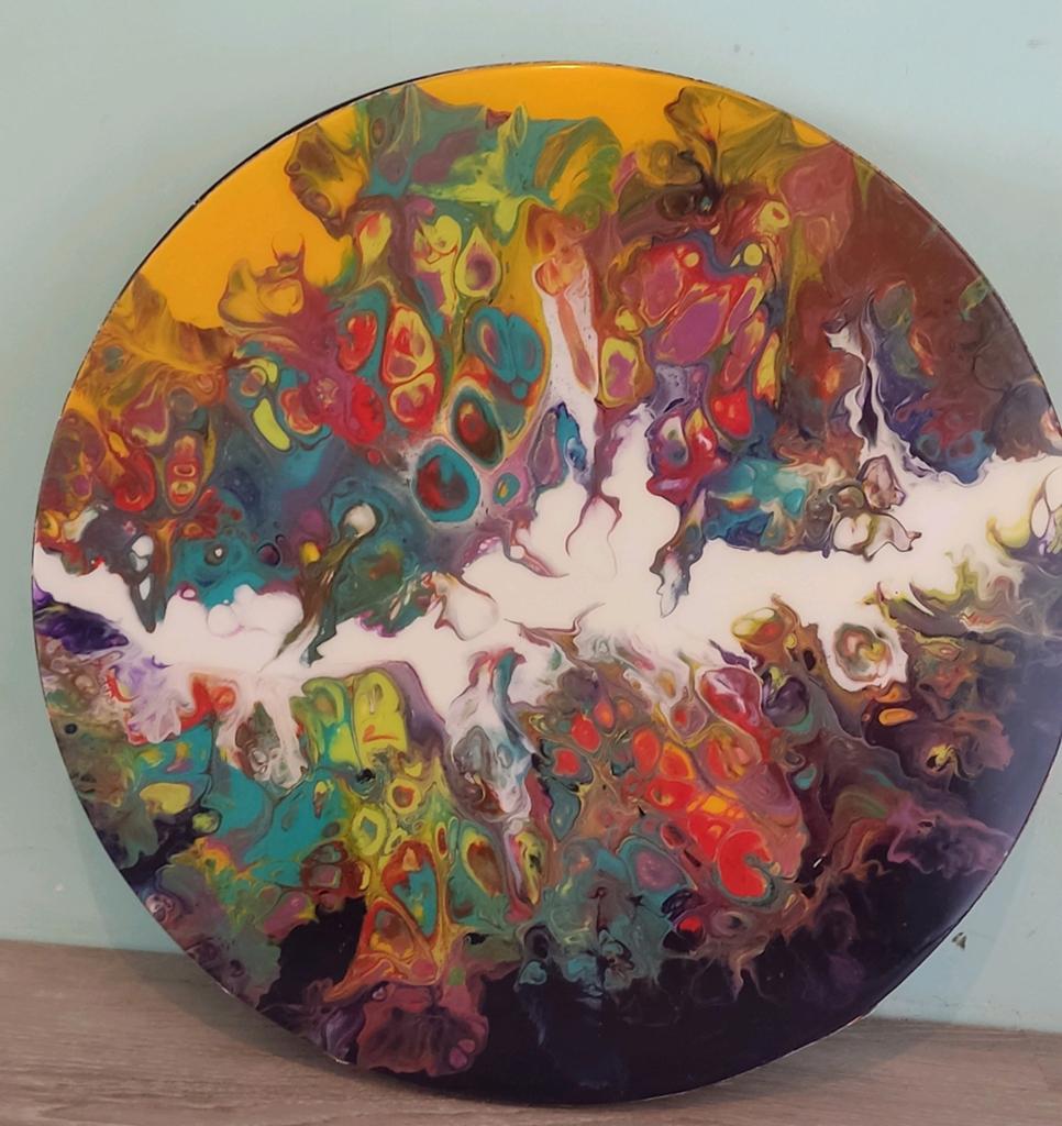 Œuvre d'art colorée 60cm, Enlèvement