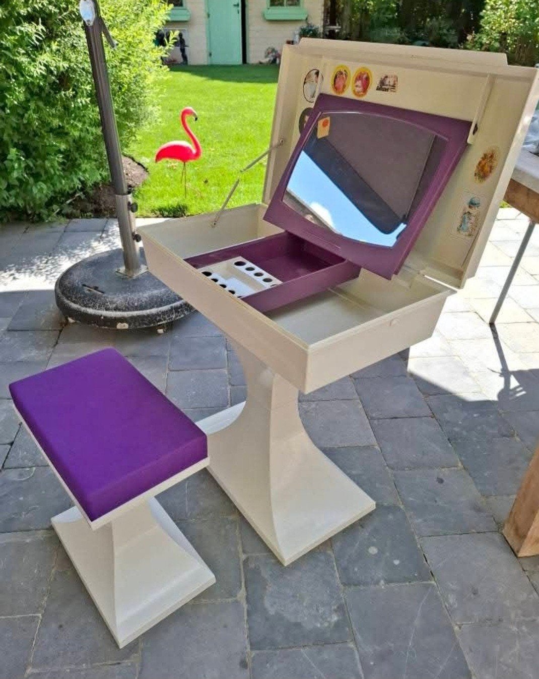 Vintage flair space age kaptafelset uit de jaren 70, Verzamelen, Retro, Ophalen