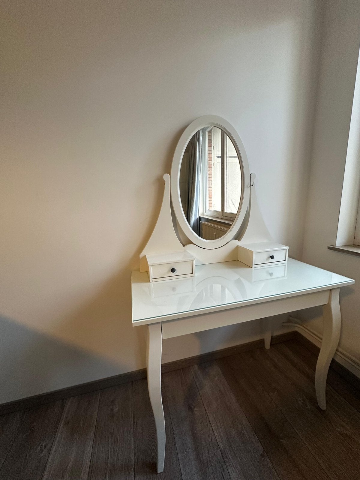 Hemnes Ikea make up tafel, Huis en Inrichting, Ophalen, Zo goed als nieuw, Glas