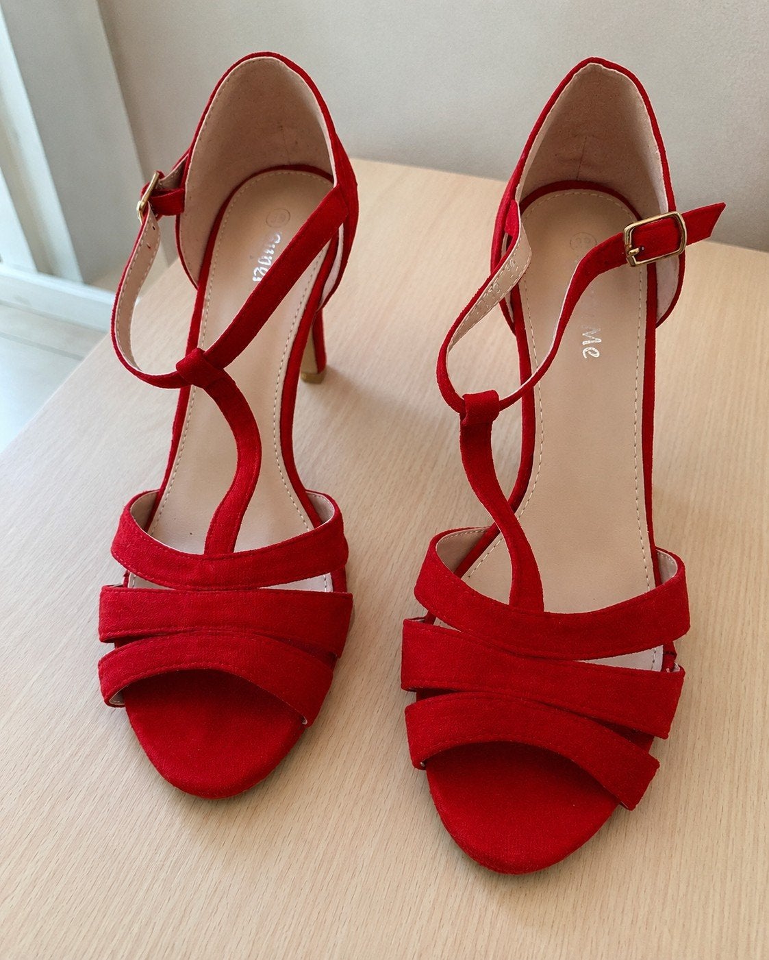 Super Me rode damessandalen maat 39 hak 8 cm, Kleding | Dames, Schoenen, Super me, Dansschoenen, Zo goed als nieuw, Rood
