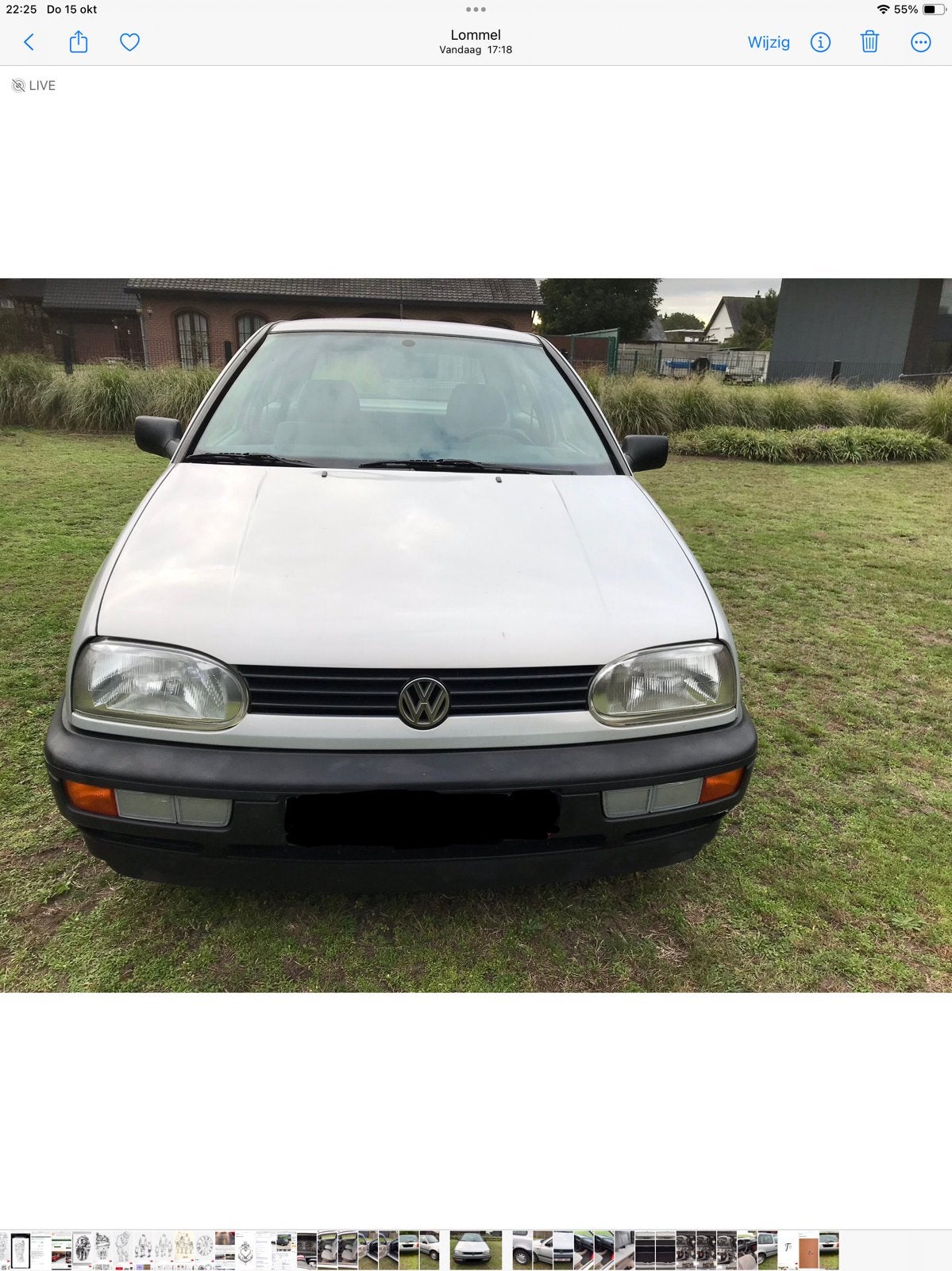 Volkswagen golf 3 automaat 1.8, Auto's, 4 zetels, Stof, Beige, 4 cilinders