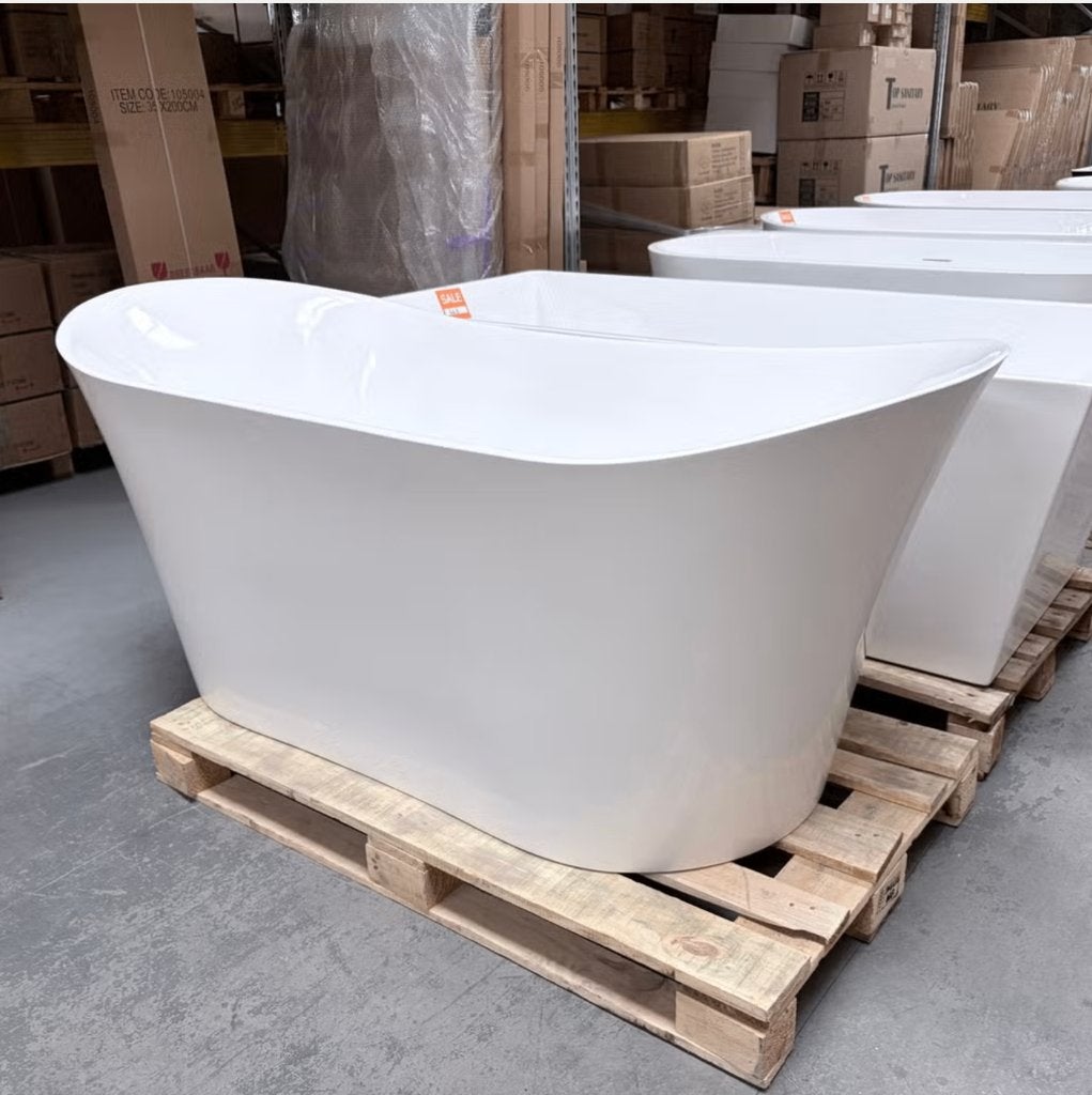 Vrijstaand Ligbad Nieuw – OP=OP Design Bad nr444, Ophalen, Nieuw, Wit