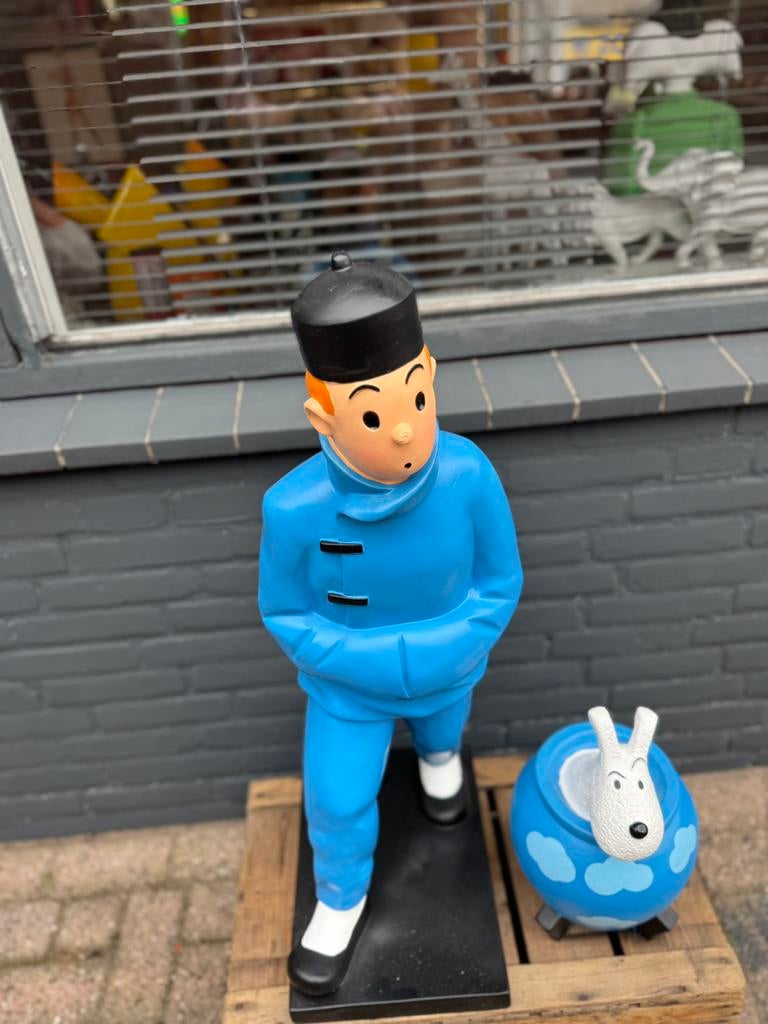 Statue Lotus bleu pour Tintin et Bobbie, Enlèvement, Comme neuf, Humain