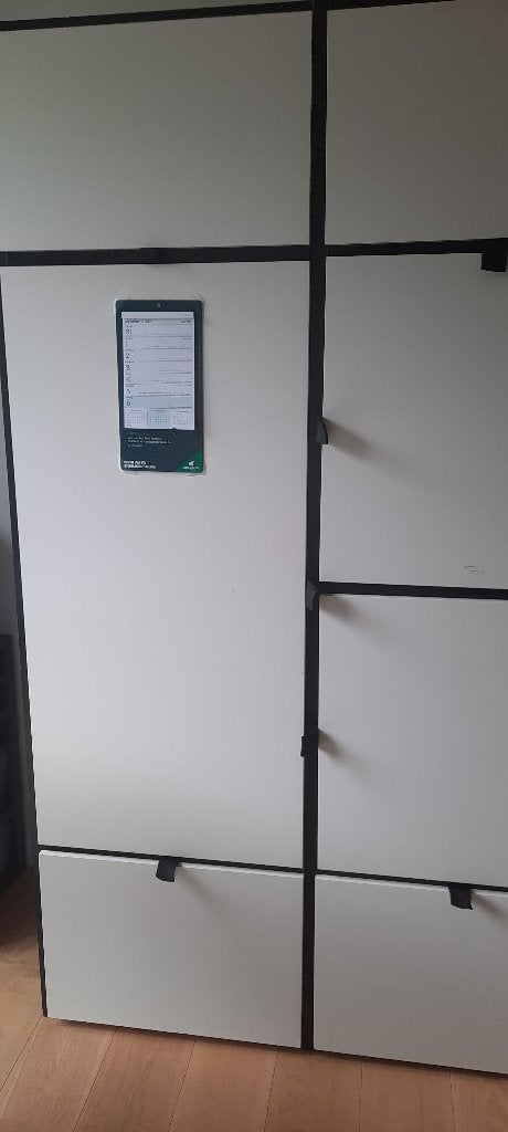 Wit/zwarte kast, Ophalen, Overige materialen, Gebruikt, 100 tot 150 cm