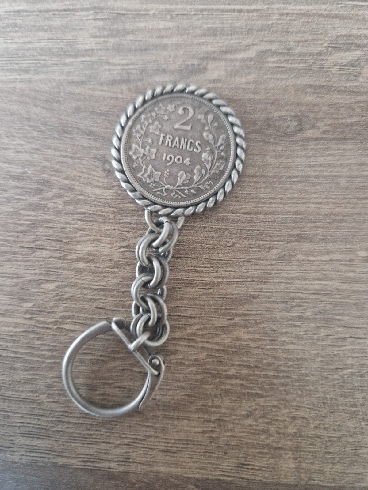 2 francs 1904 Belgique avec pendentif en argent, Timbres & Monnaies, Enlèvement ou Envoi