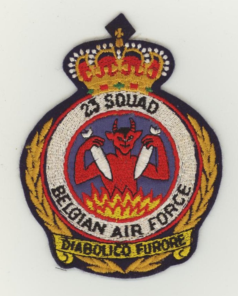 BAF luchtmacht patch 23 squadron F-16AM Kleine Brogel, Verzenden, Luchtmacht, Embleem of Badge