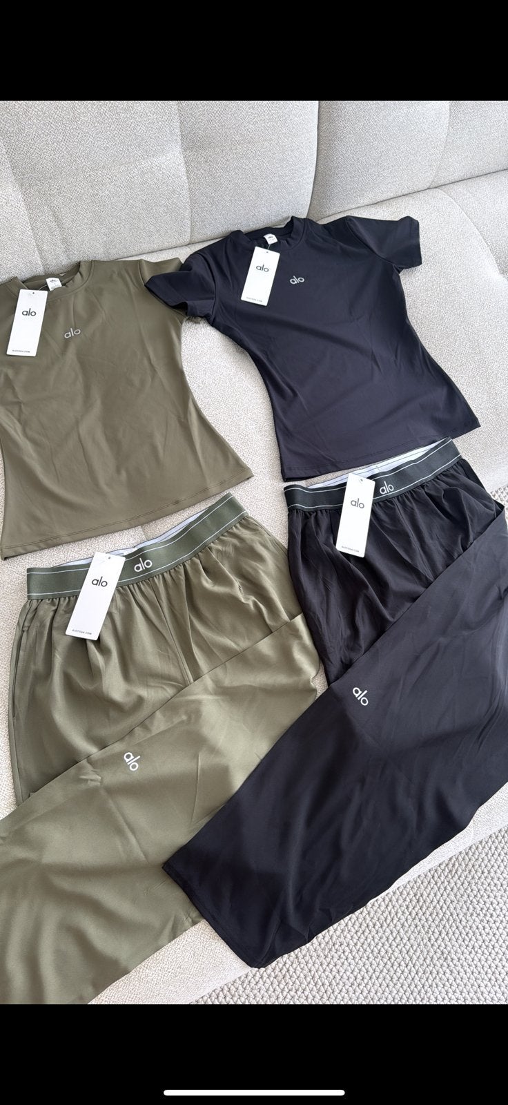 Ensemble alo noir et vert, Kleding | Dames, Sportkleding, Ophalen of Verzenden, Nieuw, Groen