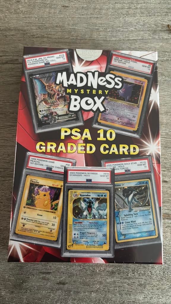 Pokemon Madness Mystery Box PSA10 graded, Ophalen of Verzenden, Zo goed als nieuw