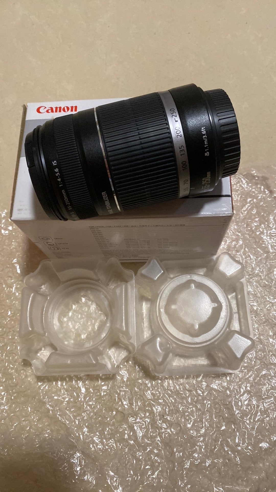 Canon objectif 55-250mm f/4-5.6 IS, TV, Hi-fi & Vidéo, Enlèvement, Comme neuf, Canon
