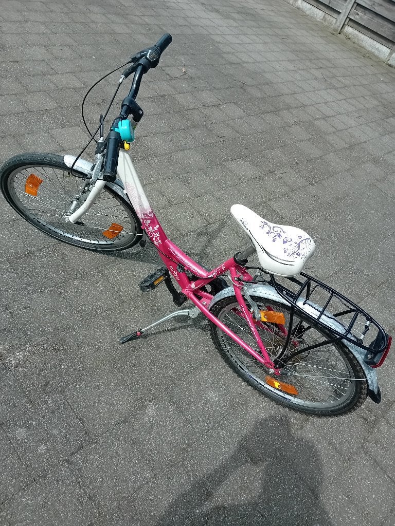 Kinderfiets meisje, Fietsen en Brommers, Ophalen, Gebruikt, Velgrem, 20 inch of meer
