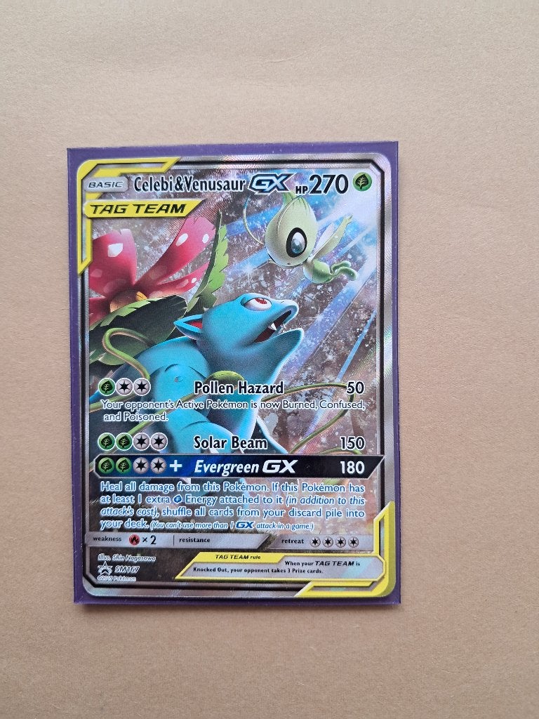 Celebi & venusaur GX SM 167 Tag Team raw near mint psa9, Enlèvement ou Envoi, Comme neuf, Cartes en vrac