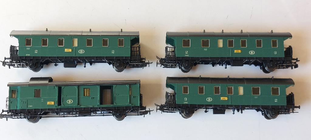 SNCB/NMBS MARKLIN SET 3 AUTO'S +BUSJE *HO*DC, Gelijkstroom, Verzenden, Analoog, Märklin