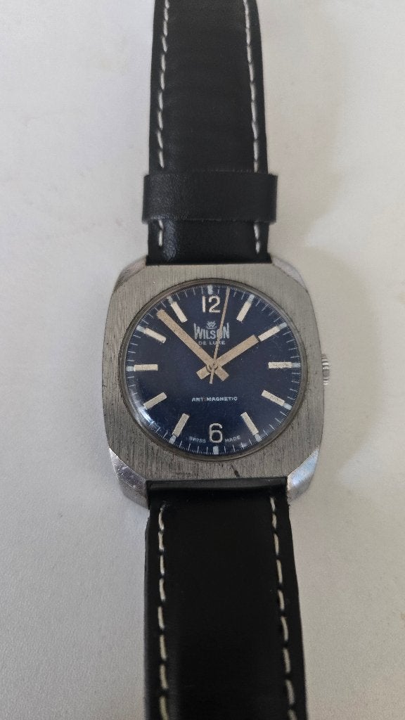 2 Vintage Horloge - GDR + Swiss Made, Handtassen en Accessoires, Gebruikt, Staal, Polshorloge, Overige materialen