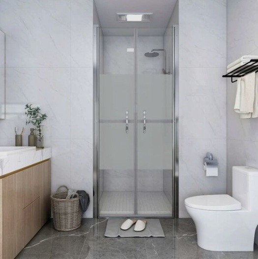vidaXL Douchedeur 86x190 cm ESG halfmat, Huis en Inrichting, Ophalen, Overige typen, Nieuw, 50 tot 100 cm