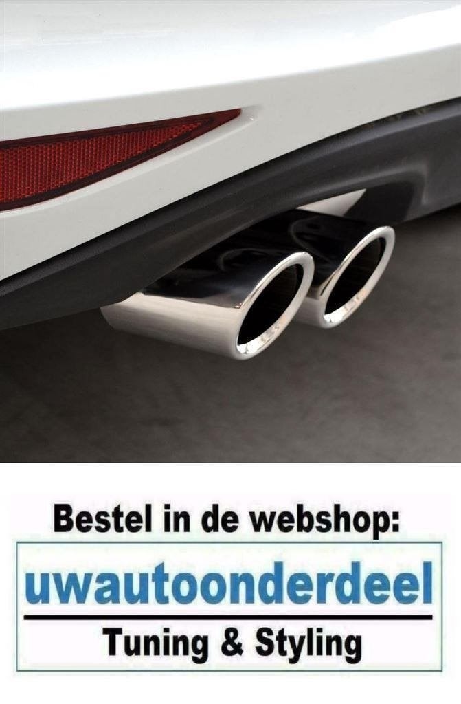 Chrome rvs uitlaat sierstuk eindstuk Geschikt Voor VW Golf 5, Verzenden