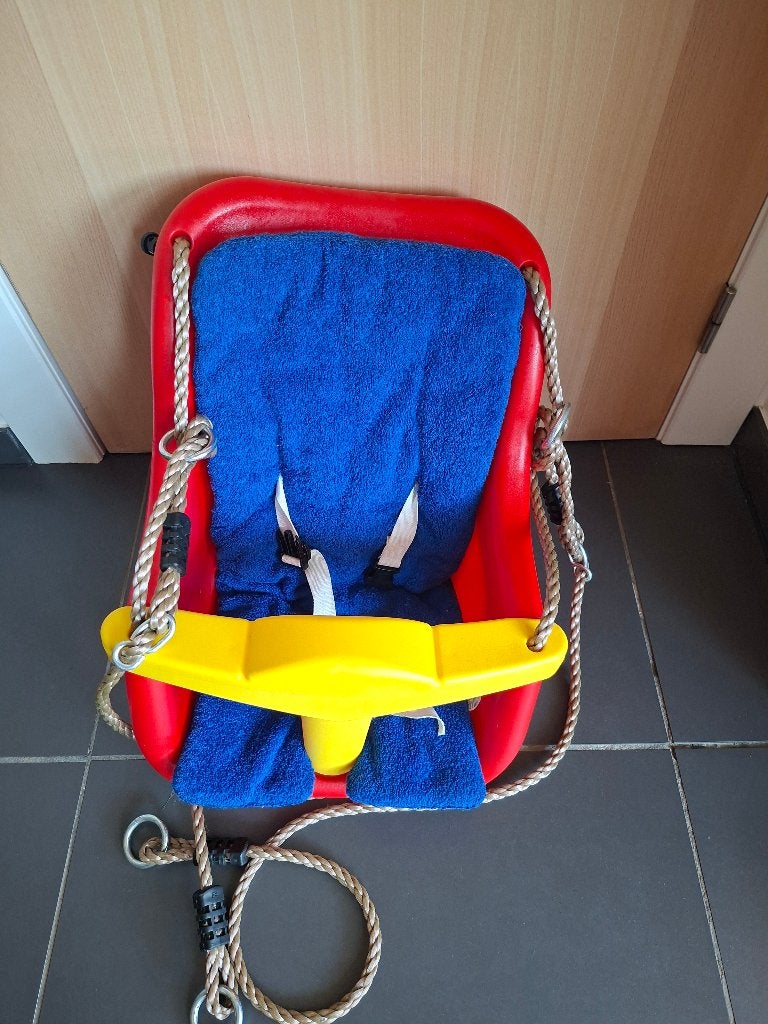 Baby Schommel Luxe Rood-Geel Kinderschommel, Kinderen en Baby's, Speelgoed | Buiten | Speeltoestellen, Ophalen, Zo goed als nieuw