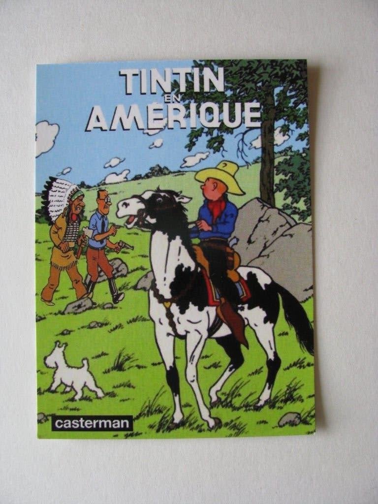 Carte postale Tintin en Amérique-neuf, Collections, Envoi, Tintin, Neuf