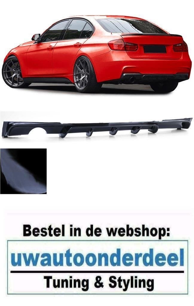 Diffuser Glans Zwart Enkel Uitlaat Voor Bmw 3 serie F30 M Pa, Verzenden