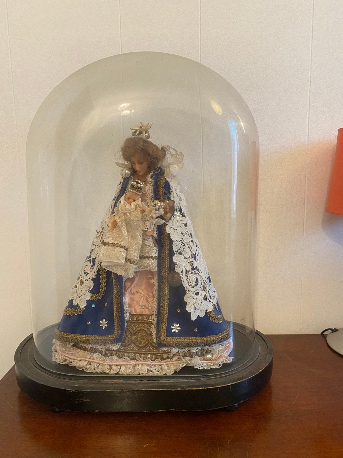 Vierge Marie sous globe fait main, Antiquités & Art, Enlèvement