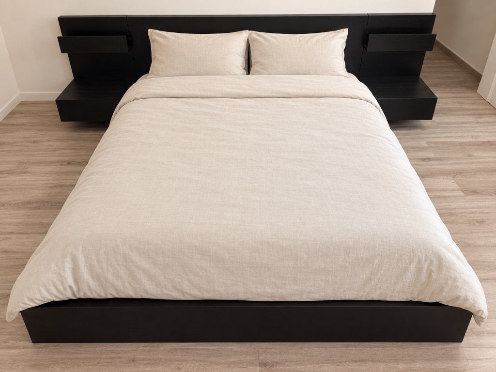 Lit IKEA MALM 160x200 cm – Ensemble complet, Maison & Meubles, Comme neuf, Enlèvement, 200 cm, Bois