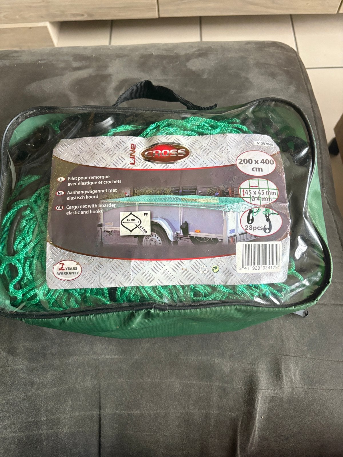 Aanhangwagennet Cross, Ophalen, Zo goed als nieuw, Groen