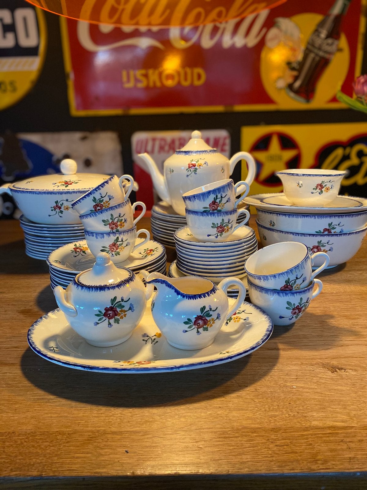 Koffieservies Sarreguemines Didier, Ophalen