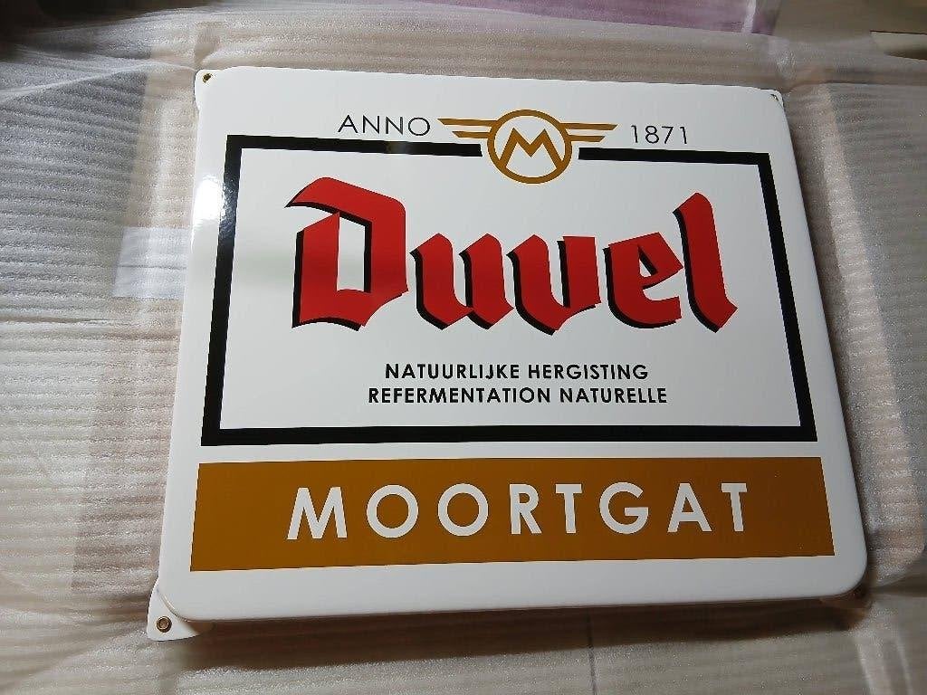 Duvel Moortgat geëmailleerde plaat, Ophalen of Verzenden, Nieuw, Reclamebord