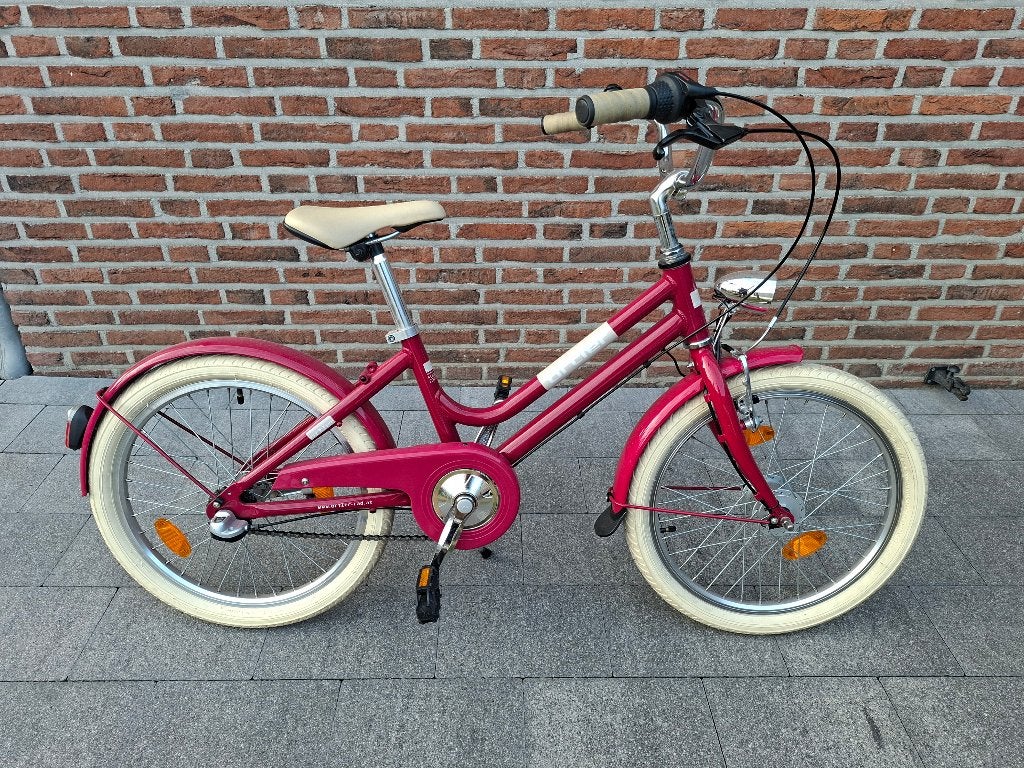 Ortler kinderfiets, Rood/Roze 20 inch, Ophalen, Velgrem, Zo goed als nieuw, Handrem