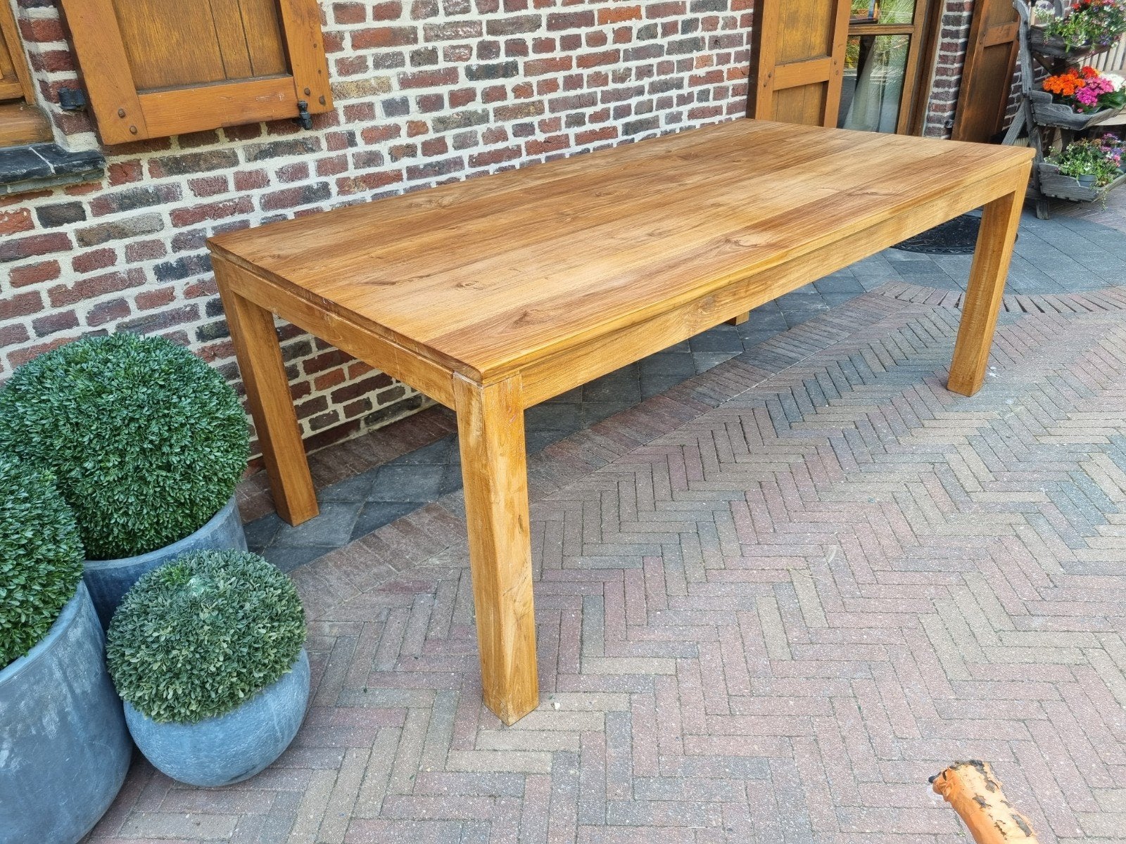 Table à manger en teck ART:155/26.4, Teck, Landelijk modern, ., Comme neuf