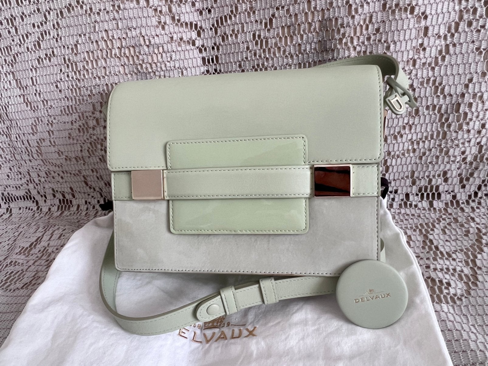 DELVAUX tas model Madame MM saliegroen, Ophalen of Verzenden, Zo goed als nieuw, Groen, Leer