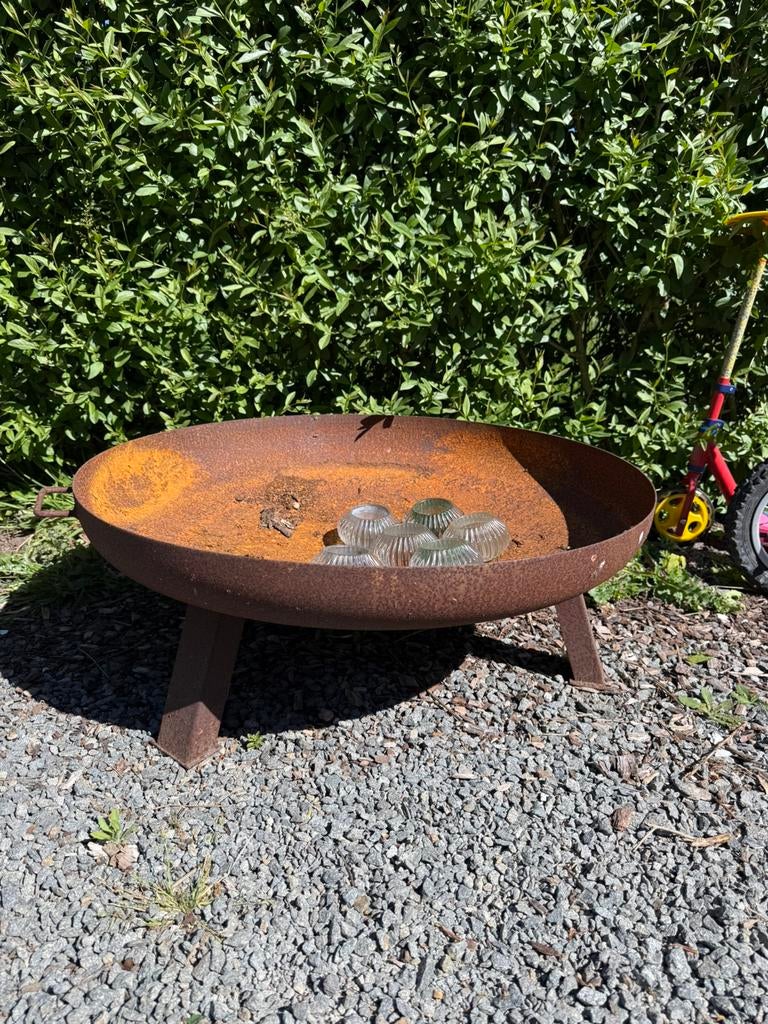 Cortenstaal vuurschaal, Tuin en Terras, Vuurschalen, Ophalen, Zo goed als nieuw