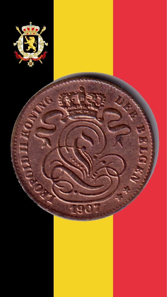 1 cent 1907 VL - Léopold II, Envoi, Monnaie en vrac