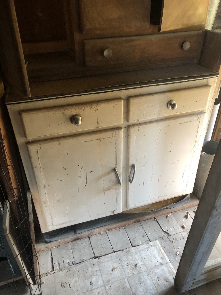 Armoire d'atelier ou meuble de cuisine vintage des années 50, Enlèvement, Utilisé