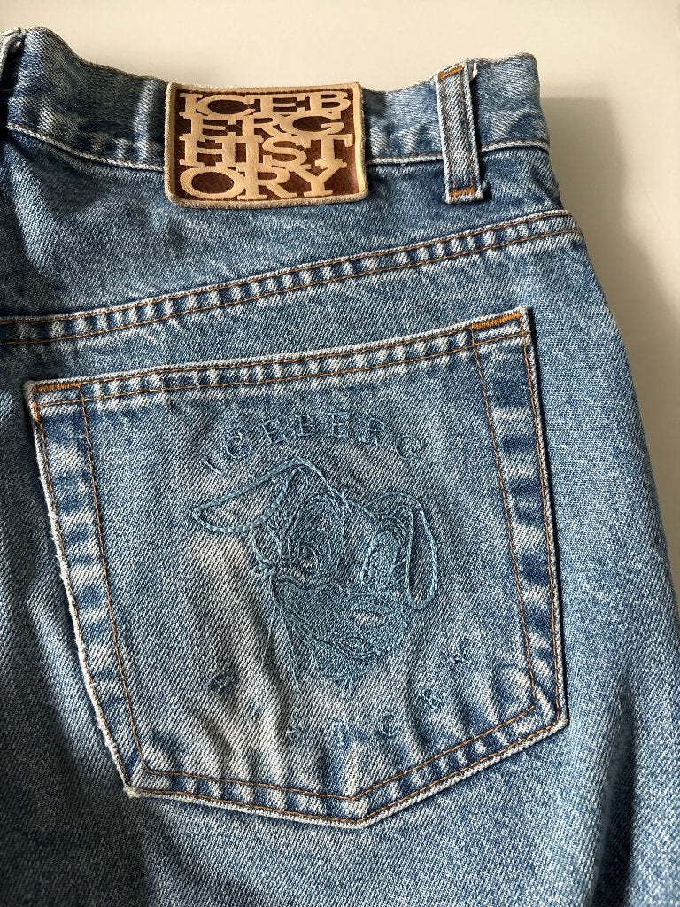 Vintage Iceberg History x Disney Jeans – Maat 33, Blauw, Ophalen of Verzenden, Zo goed als nieuw, W33 - W34 (confectie 48/50)