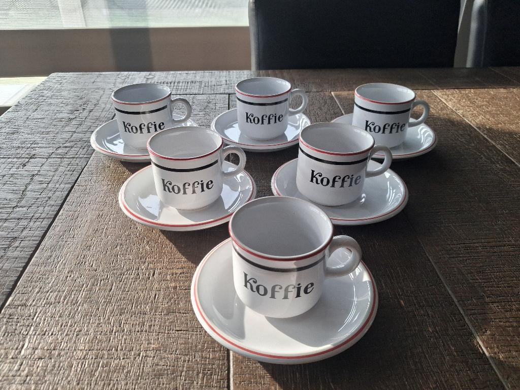 vintage retro , koffietassen set., Ophalen