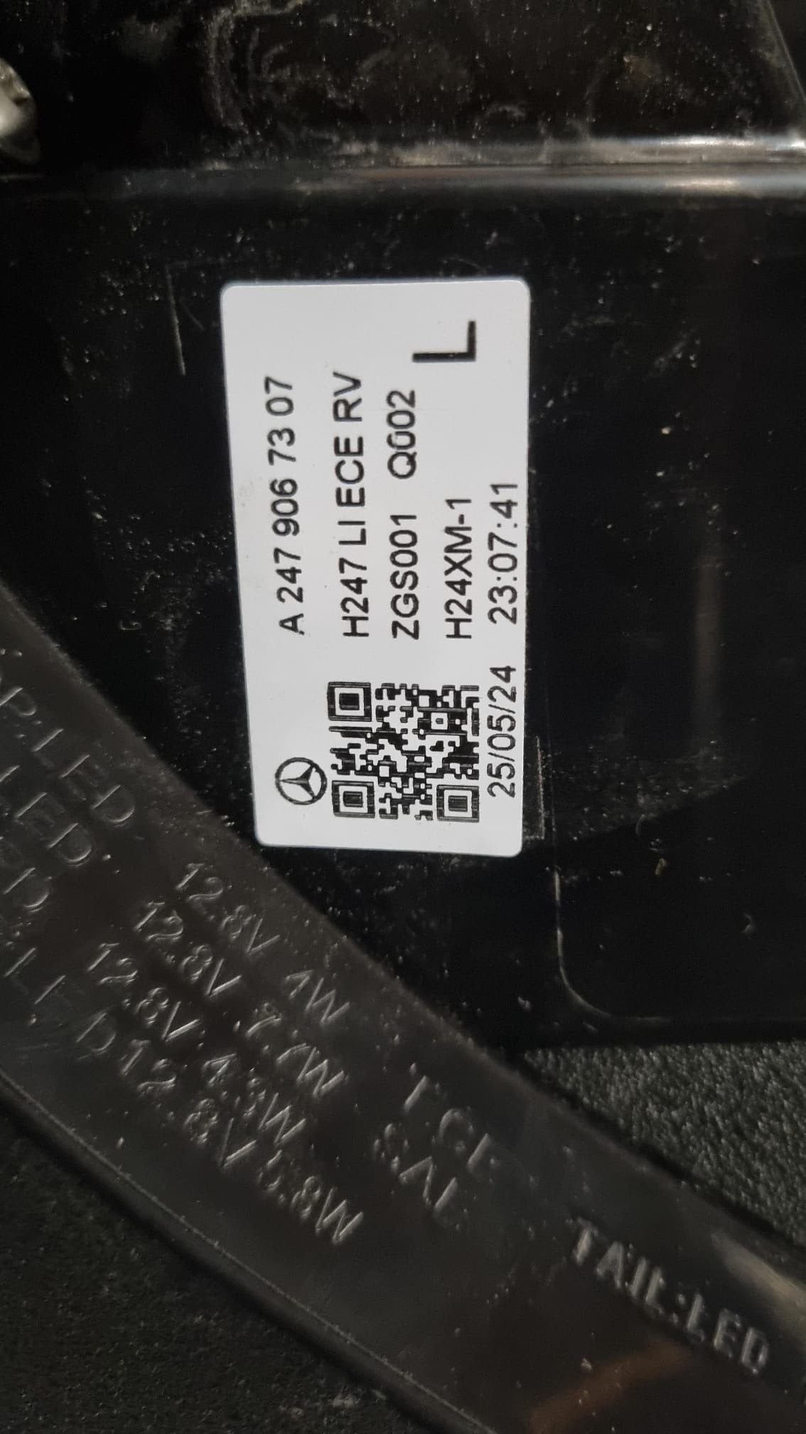 MERCEDES W247 B KLASSE VOL LED ACHTERLICHT LINKS A2479067307, Gebruikt, -, Ophalen of Verzenden, -