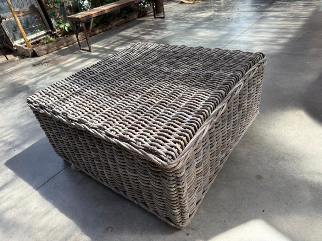 Mooie rotan zitbank-tafel, Huis en Inrichting, Ophalen, Zo goed als nieuw