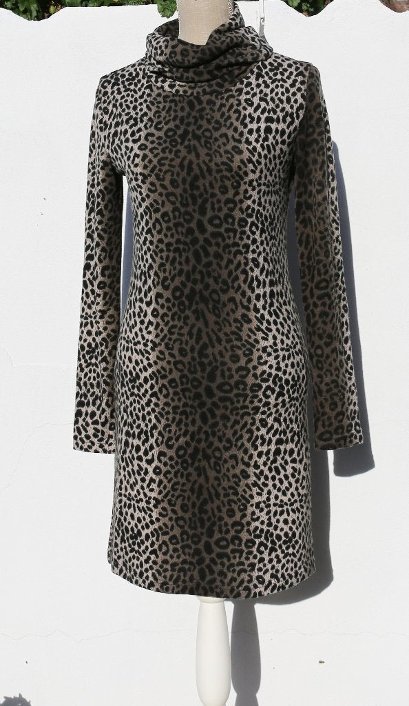 Zeer mooie luipaardjurk, maat S/M, Kleding | Dames, Luc.CE, Ophalen of Verzenden, Zo goed als nieuw, Maat 38/40 (M)