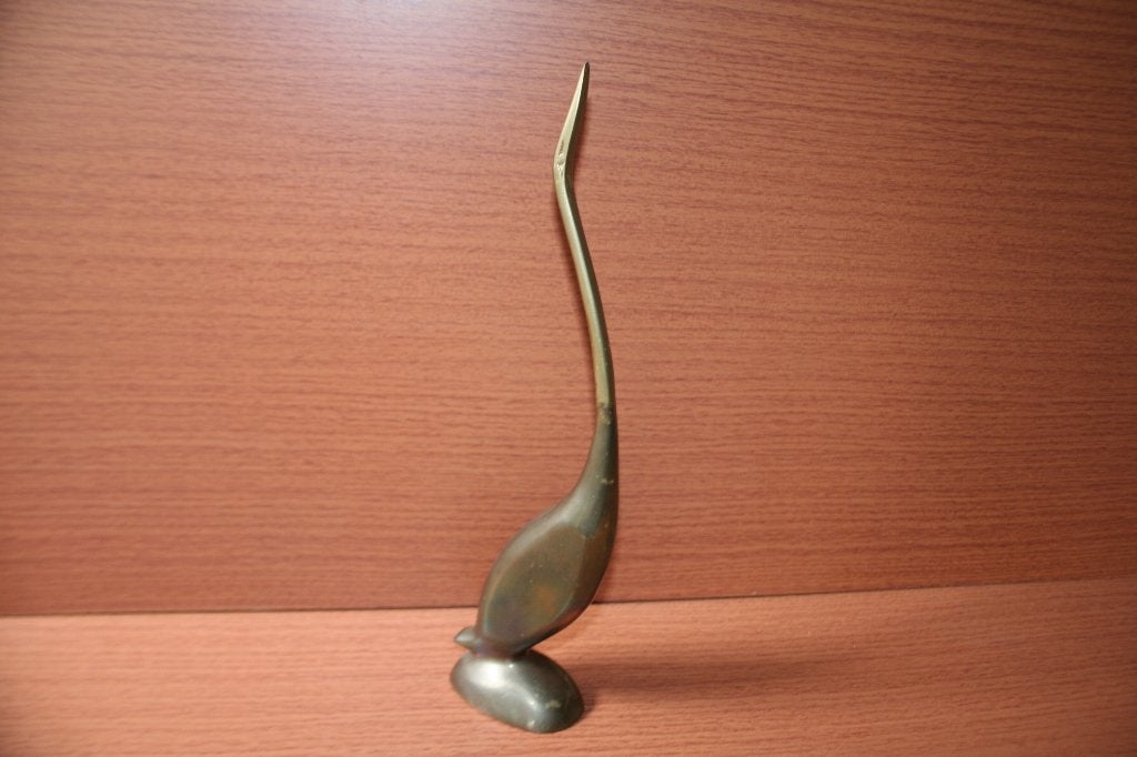 Metalen vogel beeld, Antiek en Kunst, Ophalen, Beeld, Vogel