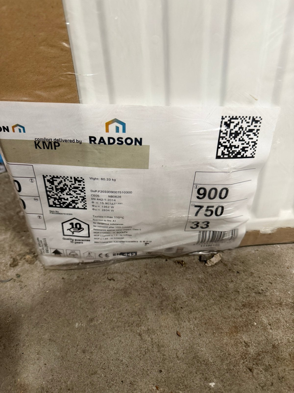 Radson Compact type 33 H900 L750 2634W, Ophalen, Radiator, Nieuw, 60 tot 150 cm