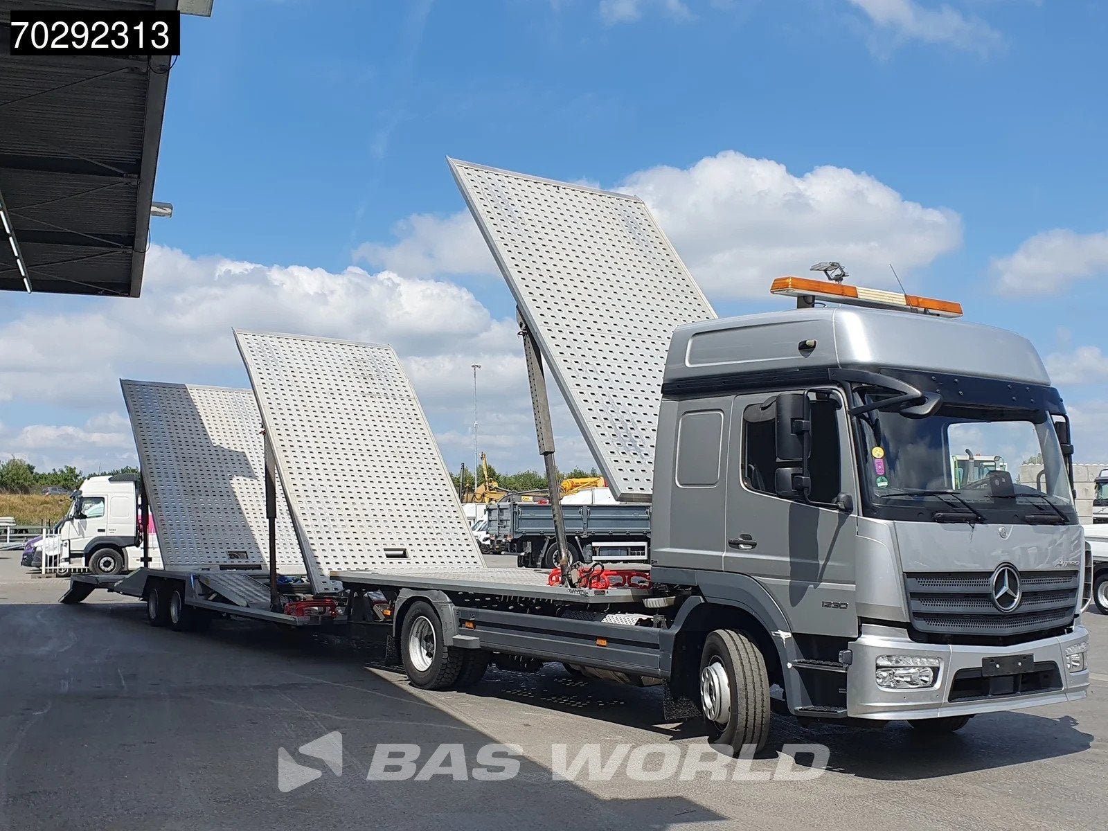 Mercedes Atego 1230 4X2 Kuvvetli car transporter 6 spots Hyd, Auto's, Automaat, Euro 6, Mercedes-Benz, Bedrijf