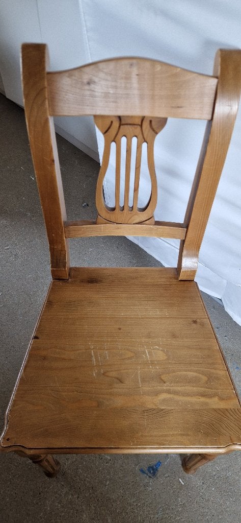 Chaise en bois, Brun, Enlèvement, Utilisé, Bois