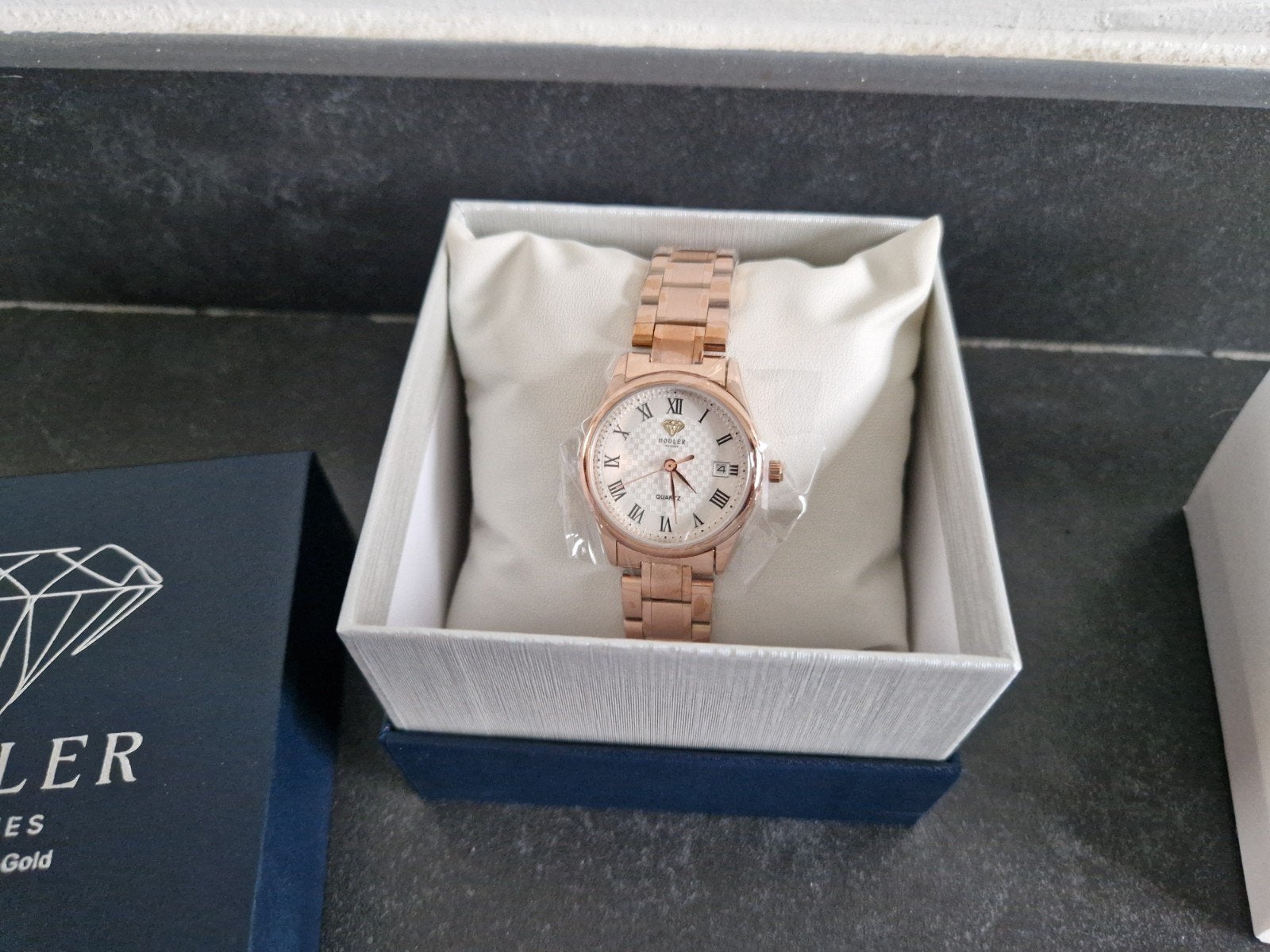 dameshorloge Hodler Lucerne Roségoud    NIEUW, Handtassen en Accessoires, Horloges | Dames, Ophalen of Verzenden, Goud, Goud