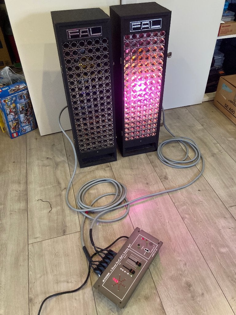 vintage disco lichtbakken FAL, Musique & Instruments, Enlèvement, Utilisé, Lumières, Commande sonore