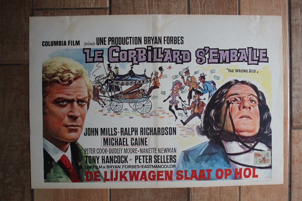 filmaffiche Michael Caine The Wrong Box filmposter, Enlèvement ou Envoi, Rectangulaire horizontal, A1 jusqu'à A3, Comme neuf