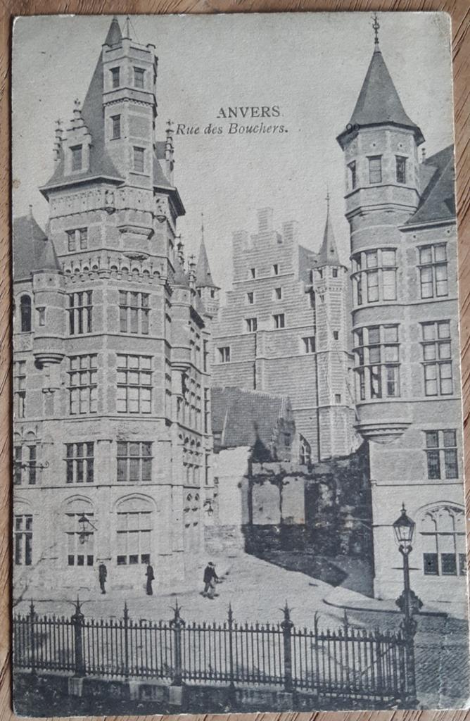 Carte postale ANTWERP RUE Boucherie Vleeshuis, Enlèvement ou Envoi, Anvers