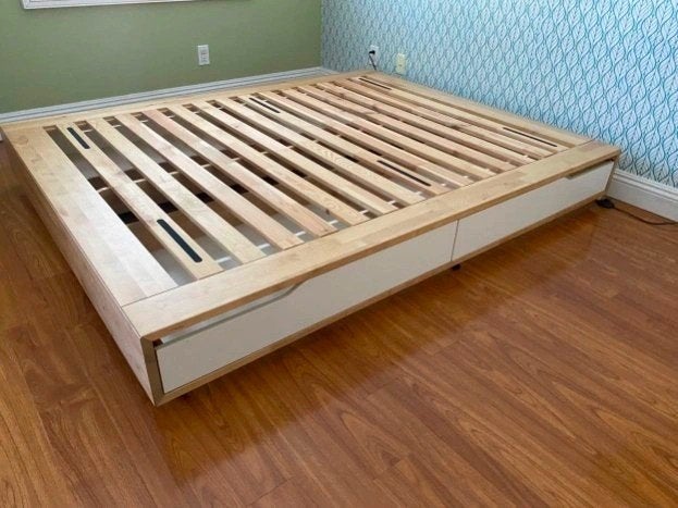 Lit 160x200 cm Mandal Ikea en bois, Enlèvement